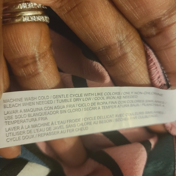 Eloquii | Women's Pink and Green Striped Wide Leg Pants or Slacks (Size 16) - Picture 4 of 10